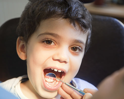 boy at the dentist