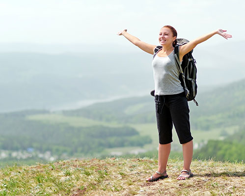 happy traveler